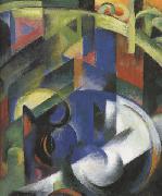 Franz Marc Details of Painting with Cattle (mk34) oil painting picture wholesale
